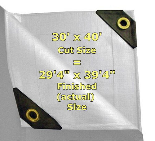 Heavy Duty White Tarp Canopy Cover UV Weather Resistant Poly 12 Mil