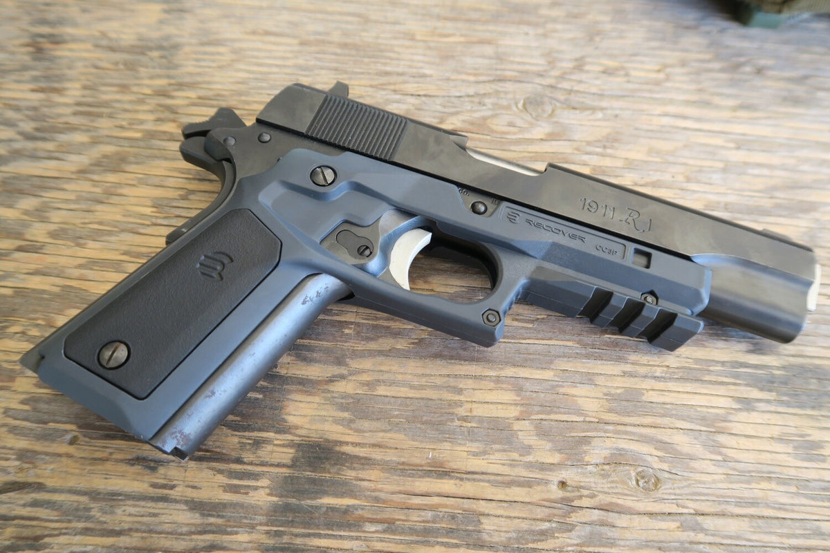 1911 Grip and Rail System with Changeable Panels - Grey Frame