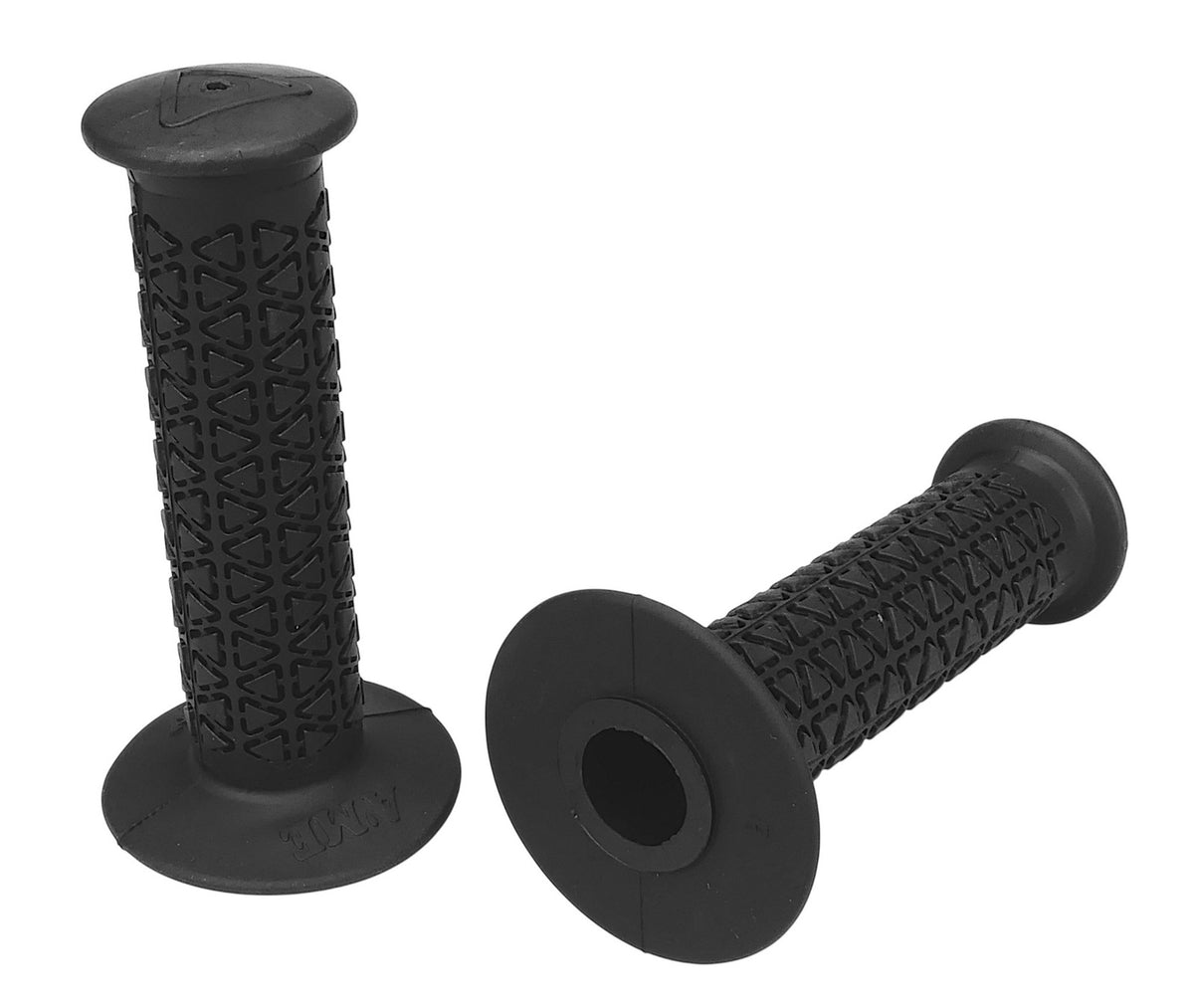 BMX Bicycle Handlebar Grips Rounds Black - Reissue Bubble Font