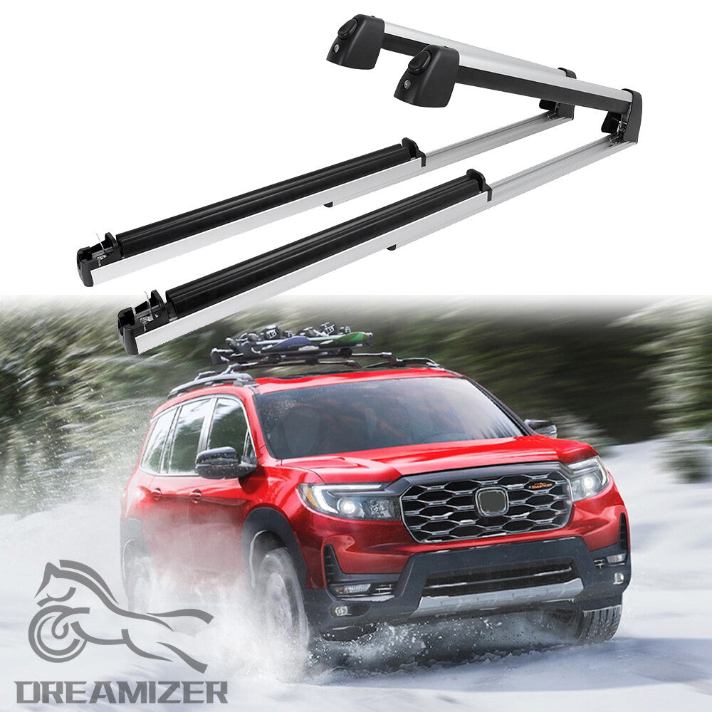Roof Mounted Snowboard Ski Carrier Cross Bar with Lock for Honda Ridgeline