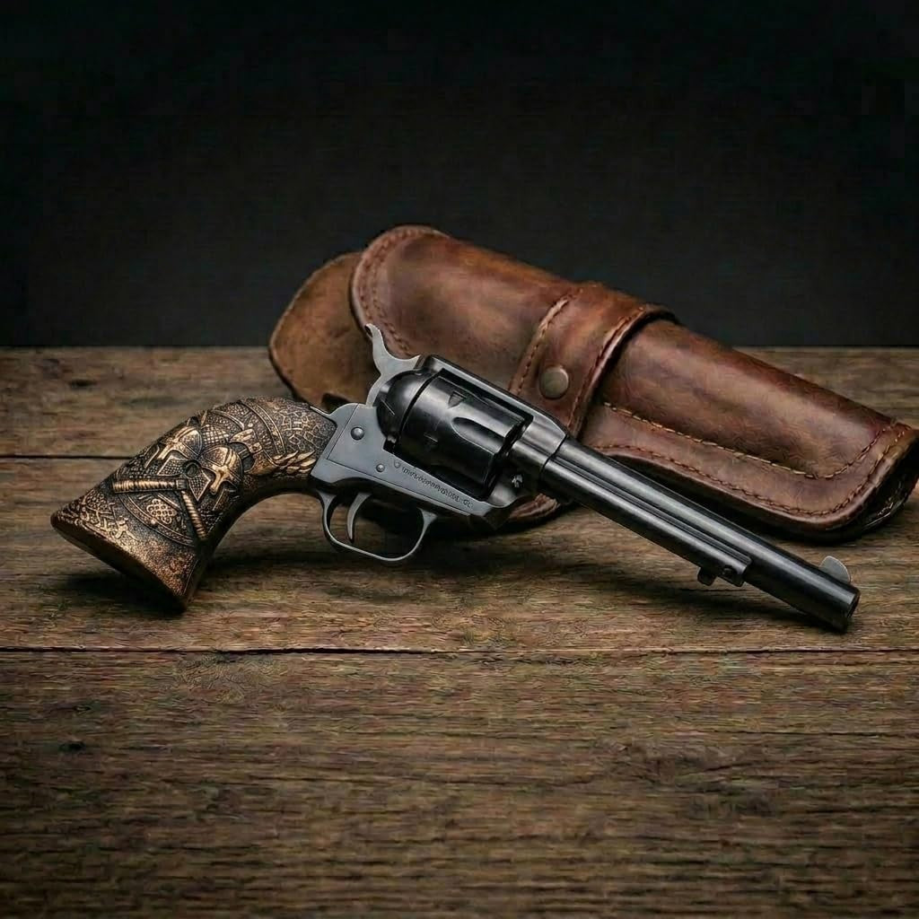 Heritage Rough Rider Gun Grips with Crusader Helmet Artwork for .22 LR & Magnum Revolvers