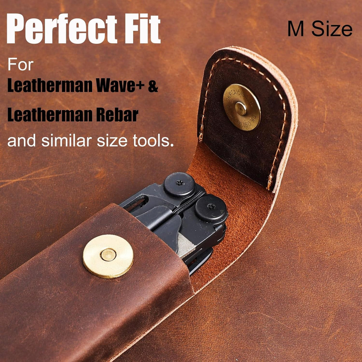 Leather Multitool Sheath for Leatherman Wave & Plus - Belt Loop Holster