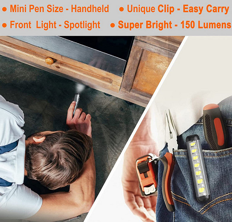Rechargeable Magnetic LED Work Light IPX4 Waterproof Penlight