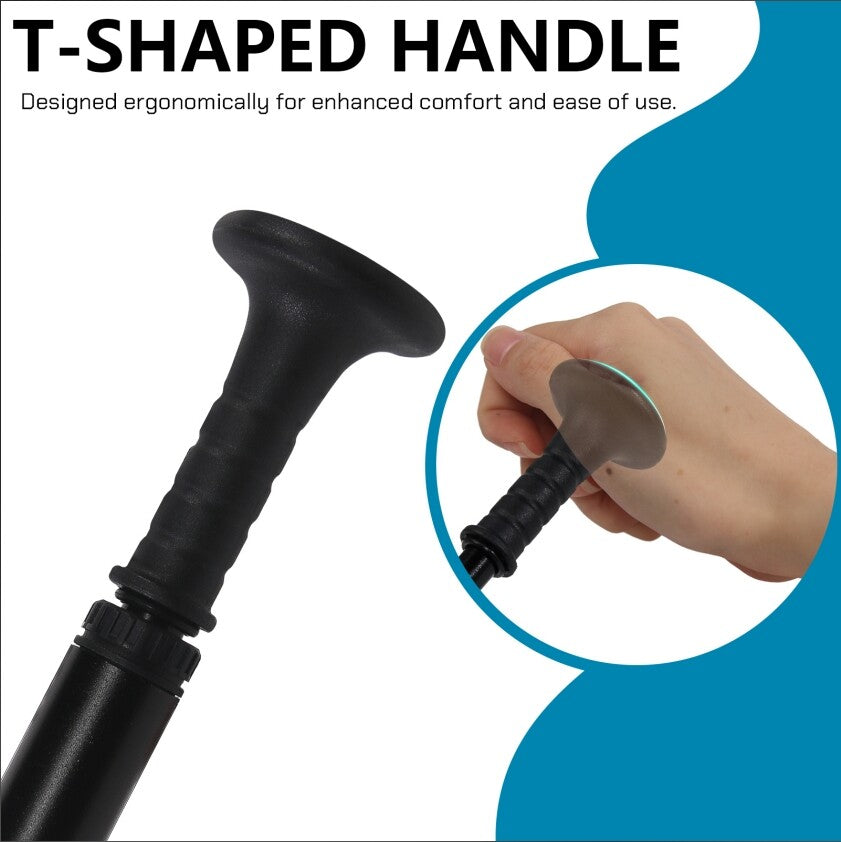 High-Pressure Bicycle Shock Pump with Pressure Gauge - Aluminum, 300 PSI