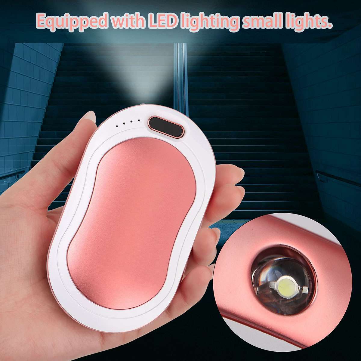 Rechargeable Hand Warmer Power Bank 10000mAh USB Heating Device Portable