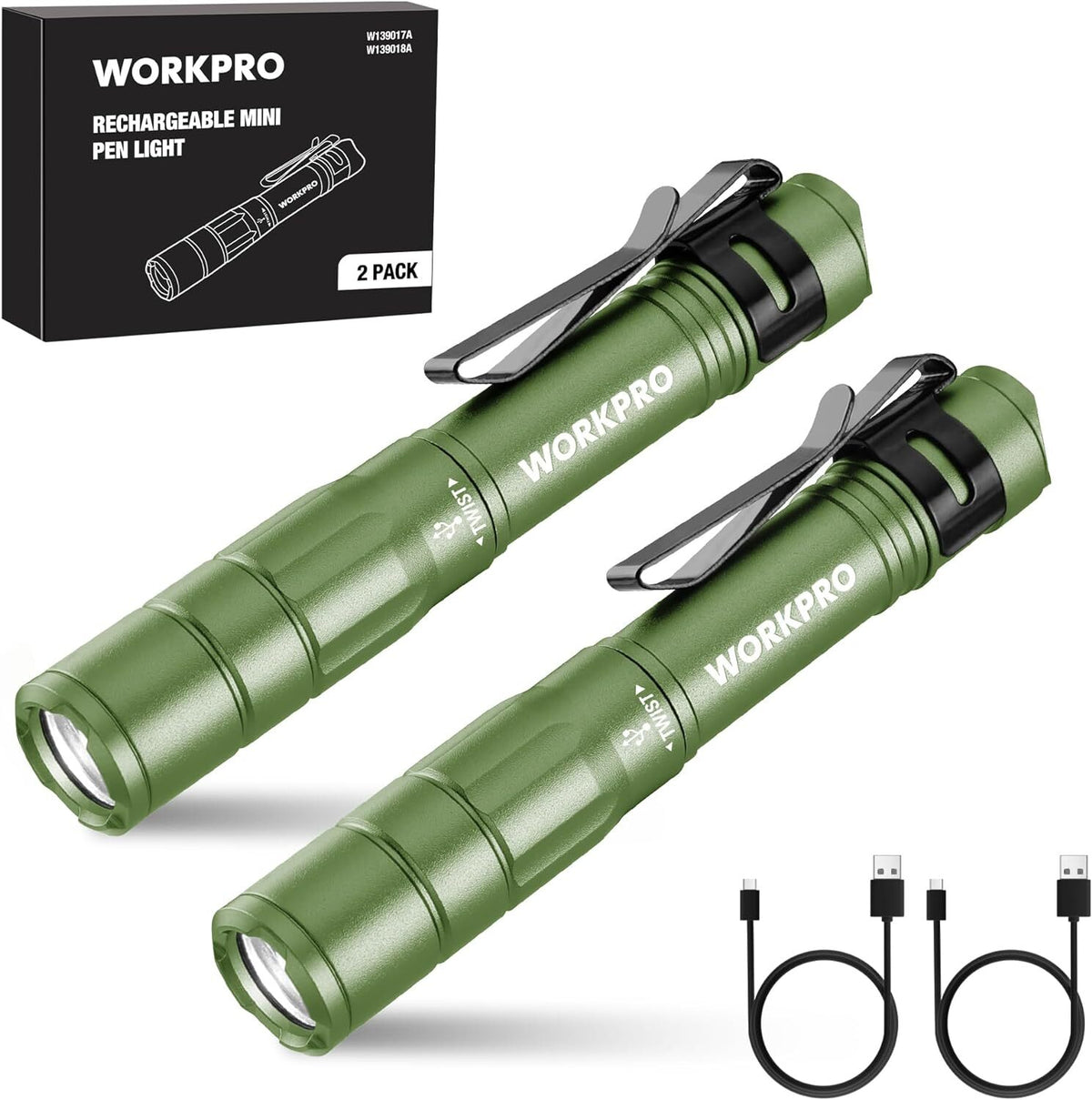 Rechargeable Mini LED Flashlight - Compact EDC Pen Light with 4 Modes, IPX4 Water Resistance