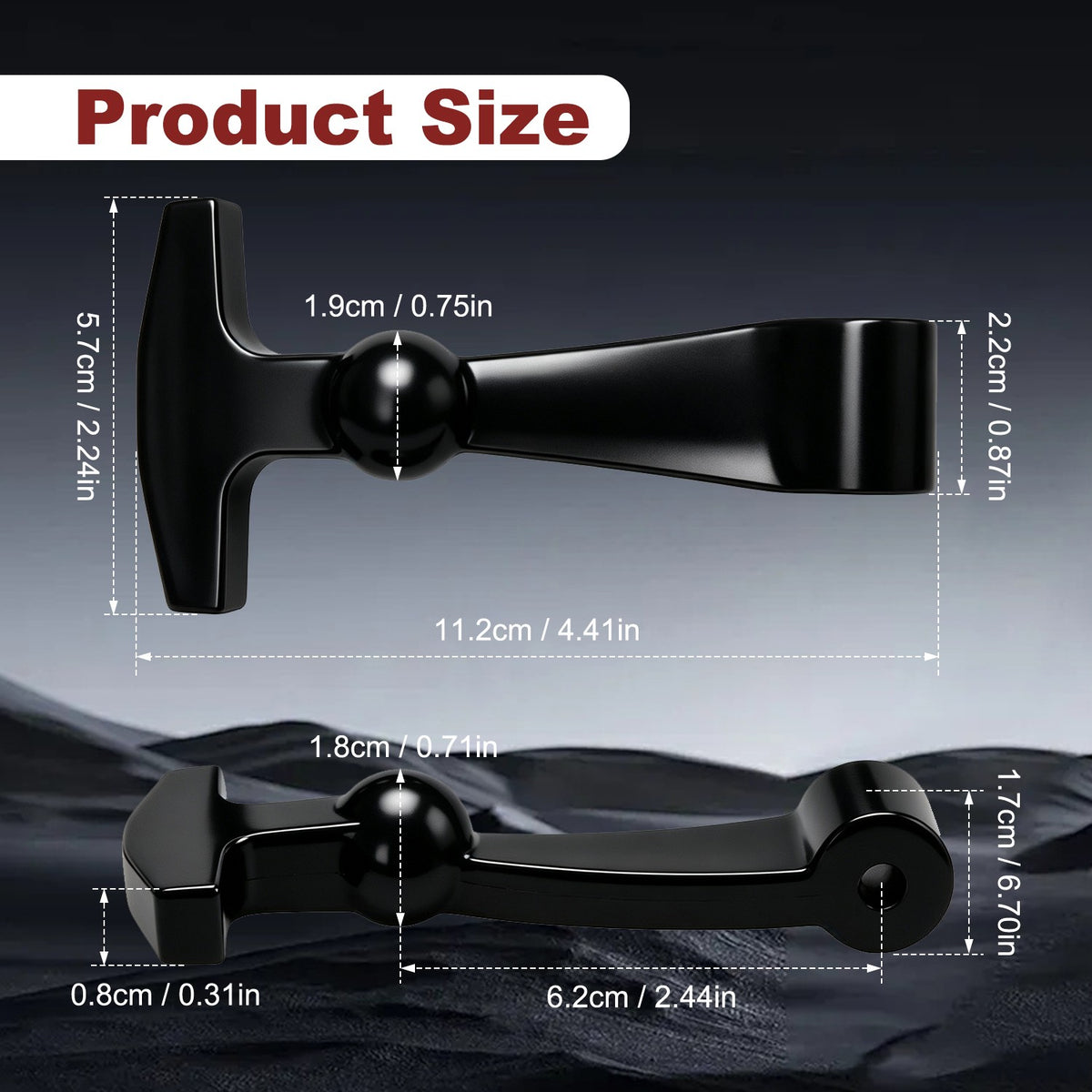 2 Pack Black Silicone Rubber Cooler Latches for YETI RTIC and Other Coolers