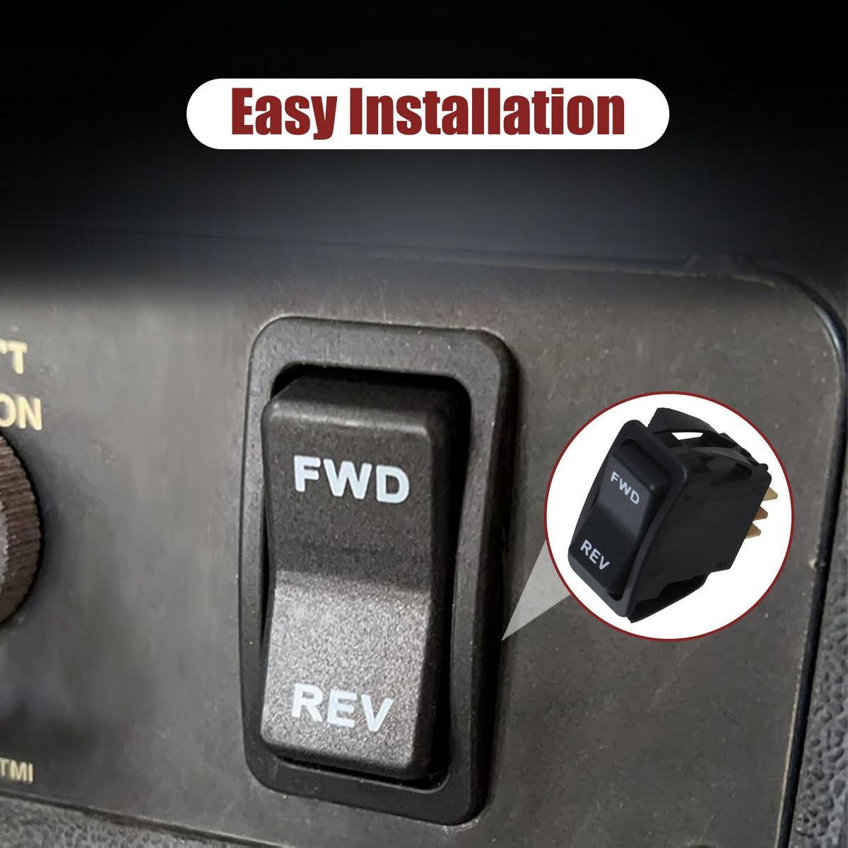 Electric Forward Reverse Rocker Switch for EZGO TXT PDS 2003+ Golf Carts