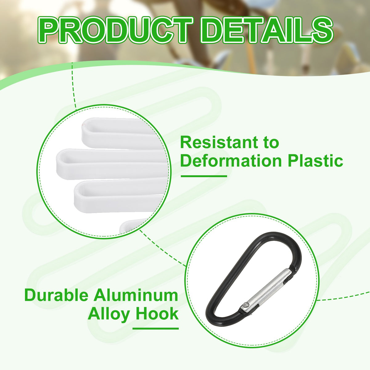 Golf Glove Support Rack Holder Set with Hooks - White, 4 Pack