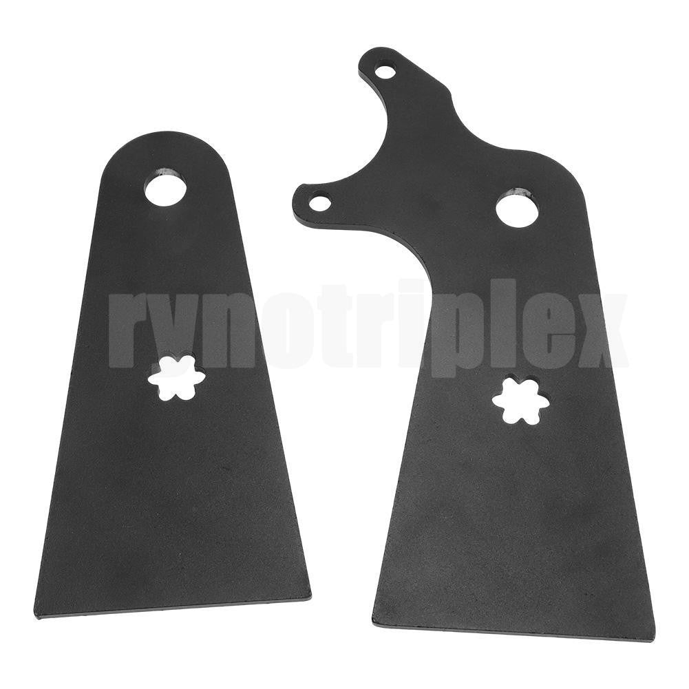 6in Flat Stretch Brake Tabs for Mini Bike Axle 5/8 Inch - Heavy Duty Iron Set