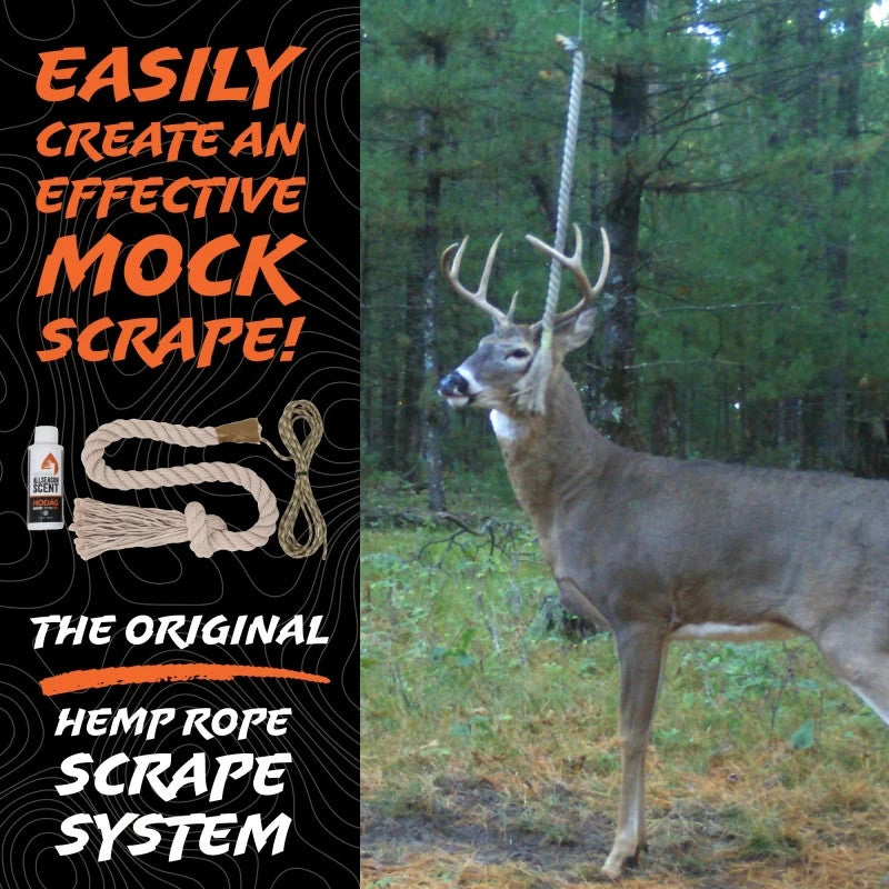 Deer Mock Scrape System with HempScent Rope and AllSeason Scent — Hunting Attractant