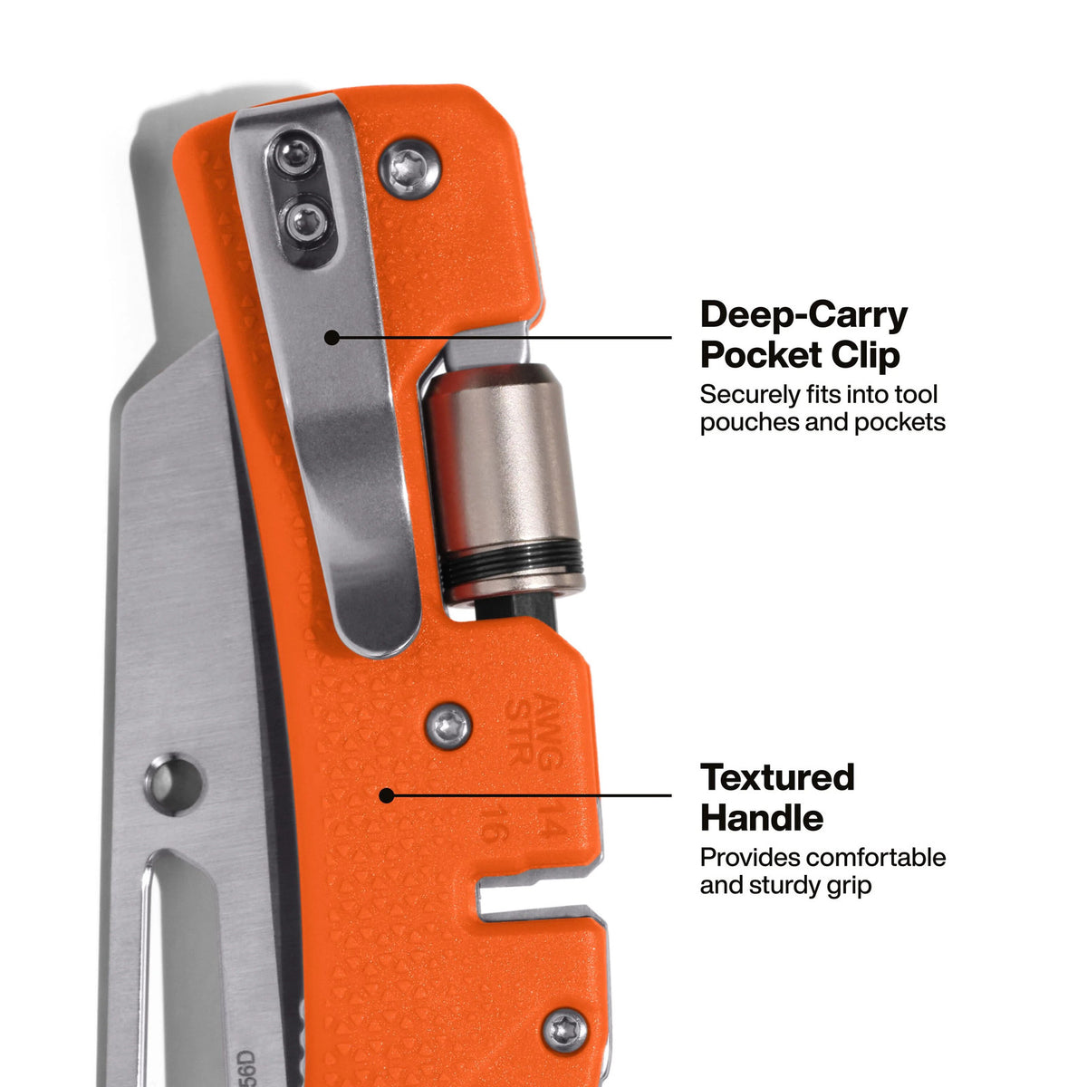 Electrician's Pocket Knife with Driver & Wire Stripping Tool