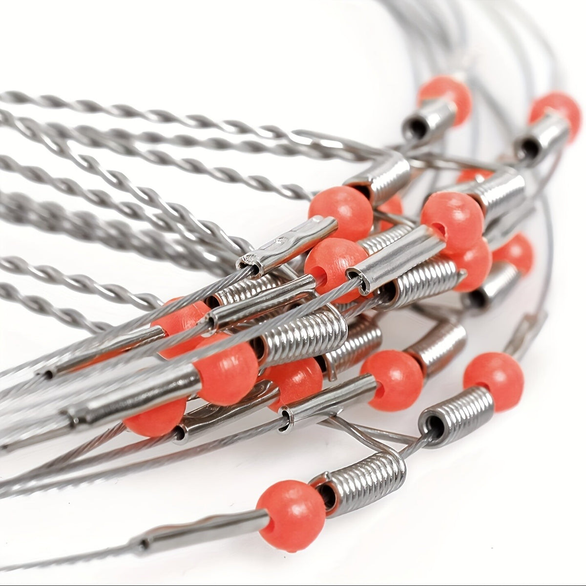 100pcs High Low Fishing Rigs with Stainless Steel Wire Leaders for Saltwater & Freshwater