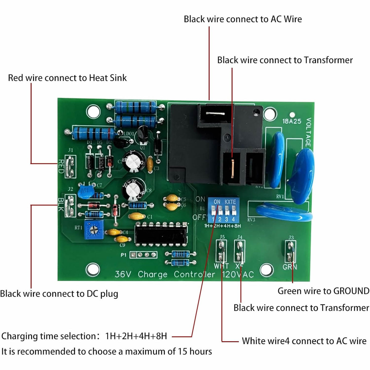 36V Golf Cart Charger Control Board Replacement for Powerwise Chargers