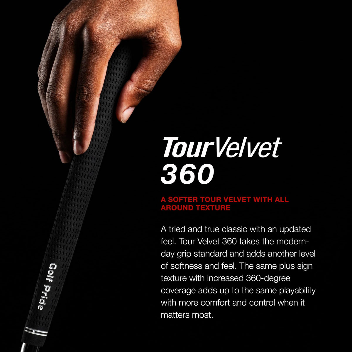 Golf Pride Tour Velvet 360 Golf Grip - Durable, Non-Slip, Comfortable Set