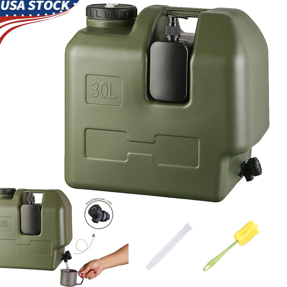 8 Gallon Water Container with Spigot - Portable Outdoor Water Storage Tank
