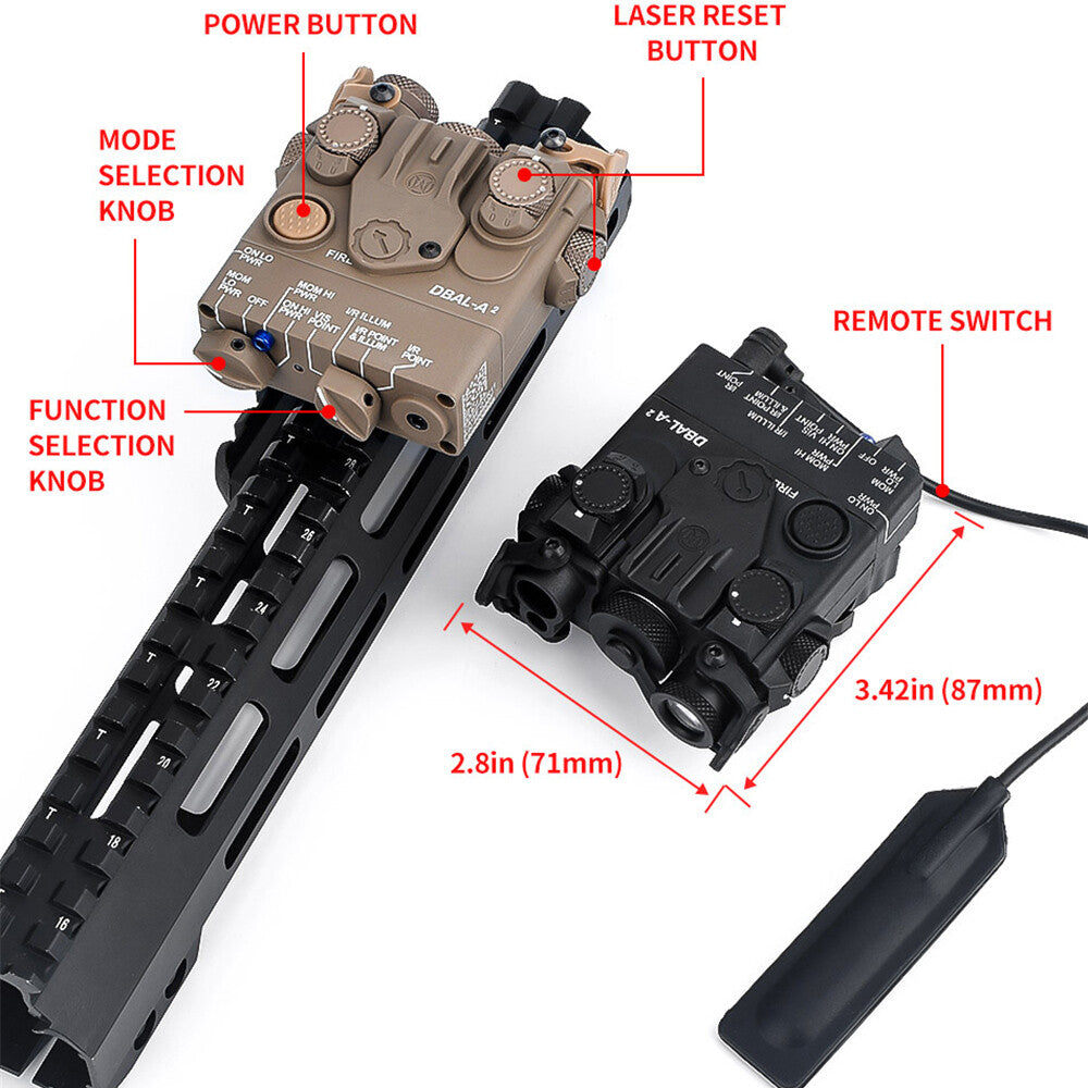 Infrared Aiming Laser with White Strobe Light for Hunting and Shooting