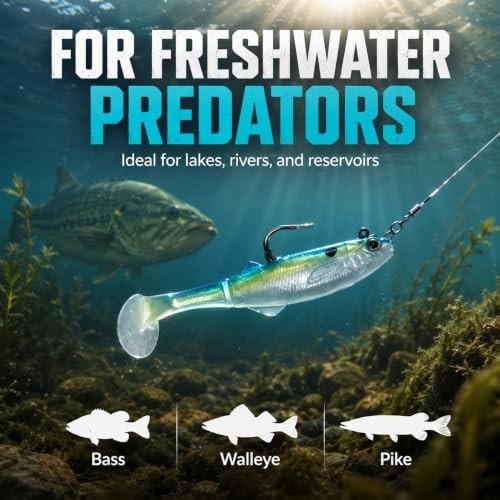 Pre-Rigged 3.5-Inch Paddle Tail Swimbait for Bass Fishing - Effective Lure
