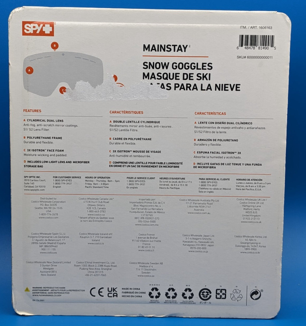 Dual Lens Snow Goggles with Interchangeable Lenses and OTG Compatibility