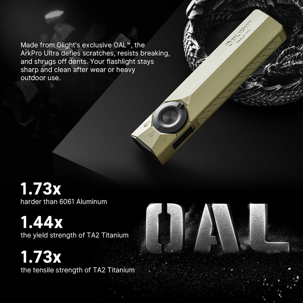LED EDC Flashlight 1700 Lumens Flood Spot UV Laser Waterproof Olive Green