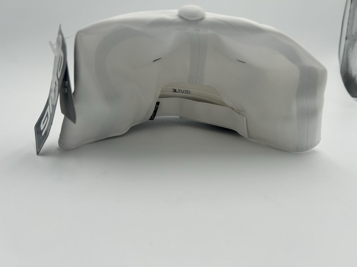 Men's Golf Hat Flexfit Delta Adjustable Strap White Lightweight Cap