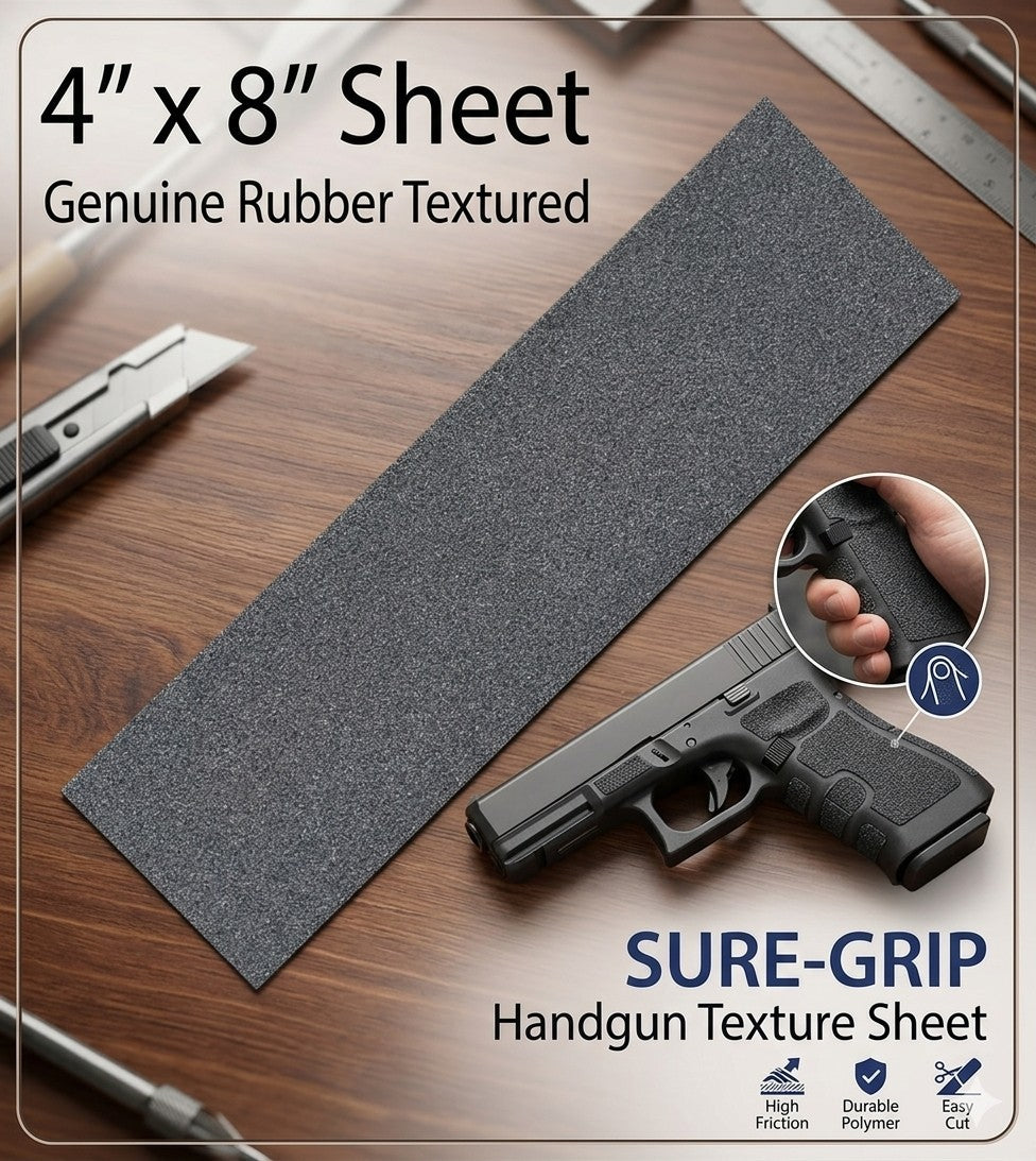 Self-Adhesive Gun Grip Tape - Non-Slip Textured Pistol Mod Sheet 4x8