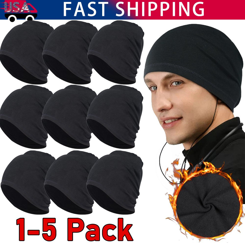 Winter Tactical Skull Cap Fleece Beanie Hat for Outdoor Activities