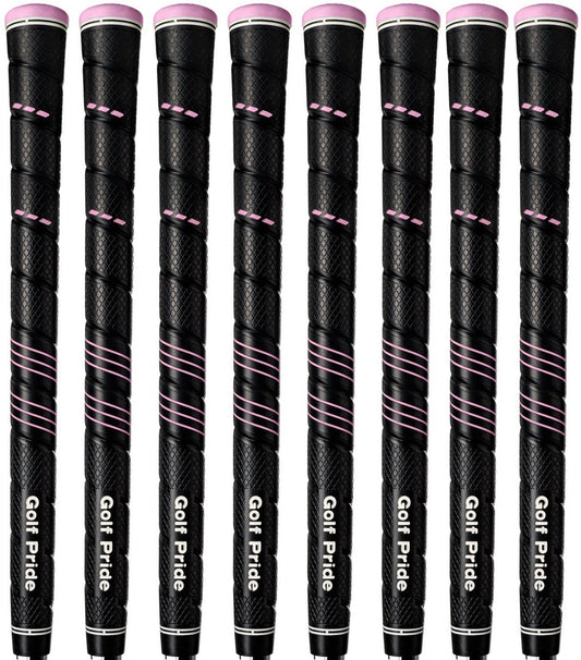 Golf Pride CP2 Wrap Undersize Golf Grips Set of 8 Black & Pink Comfort Control