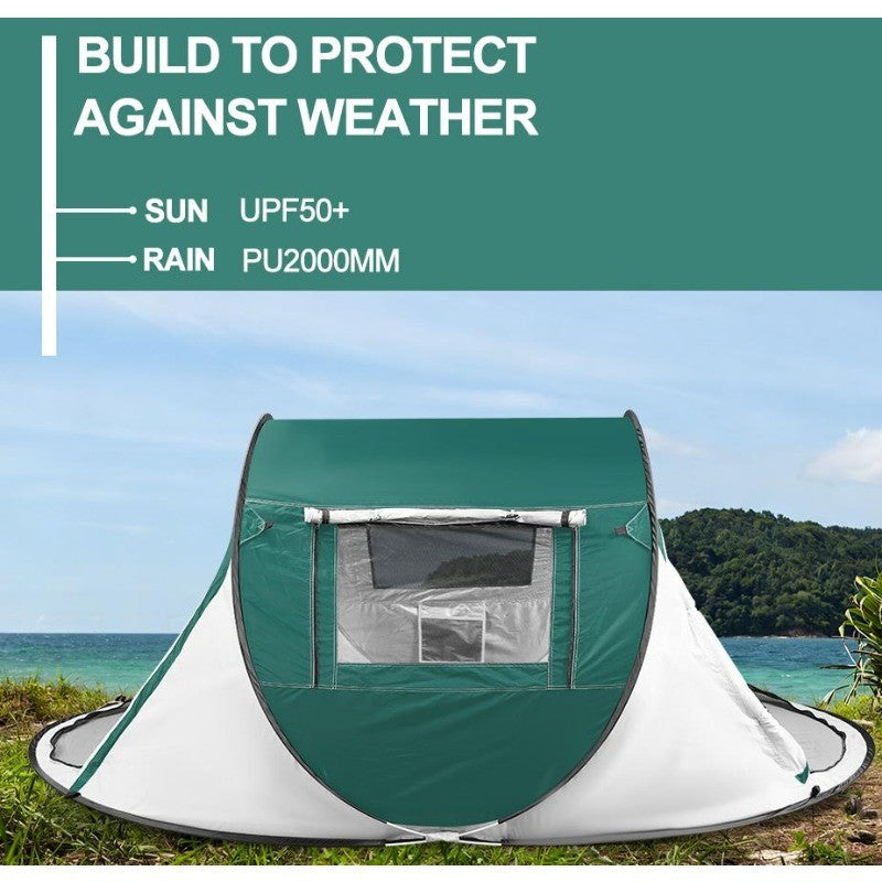 2 Person Pop Up Camping Tent - Instant Setup Lightweight Cabin for Outdoors