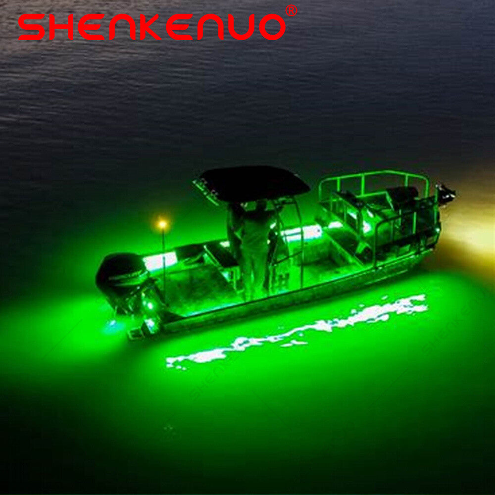Bright Underwater Fishing Light 15000 Lumens Green LED for Boat Night Fishing