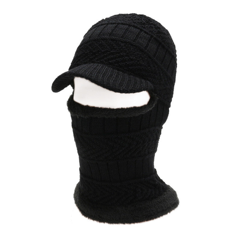 Winter Knitted Face Mask & Hat Set for Cycling Ski Warmth Men Women