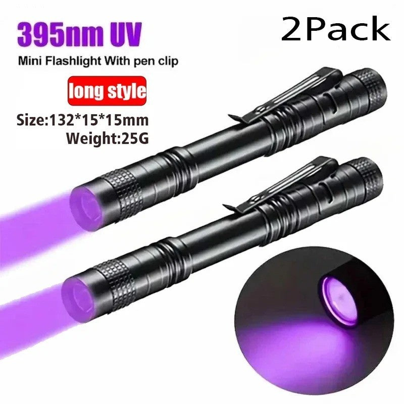 UV Pen Light 395nm Black Light Portable UV Flashlight Mini for Scorpions Pets Detection