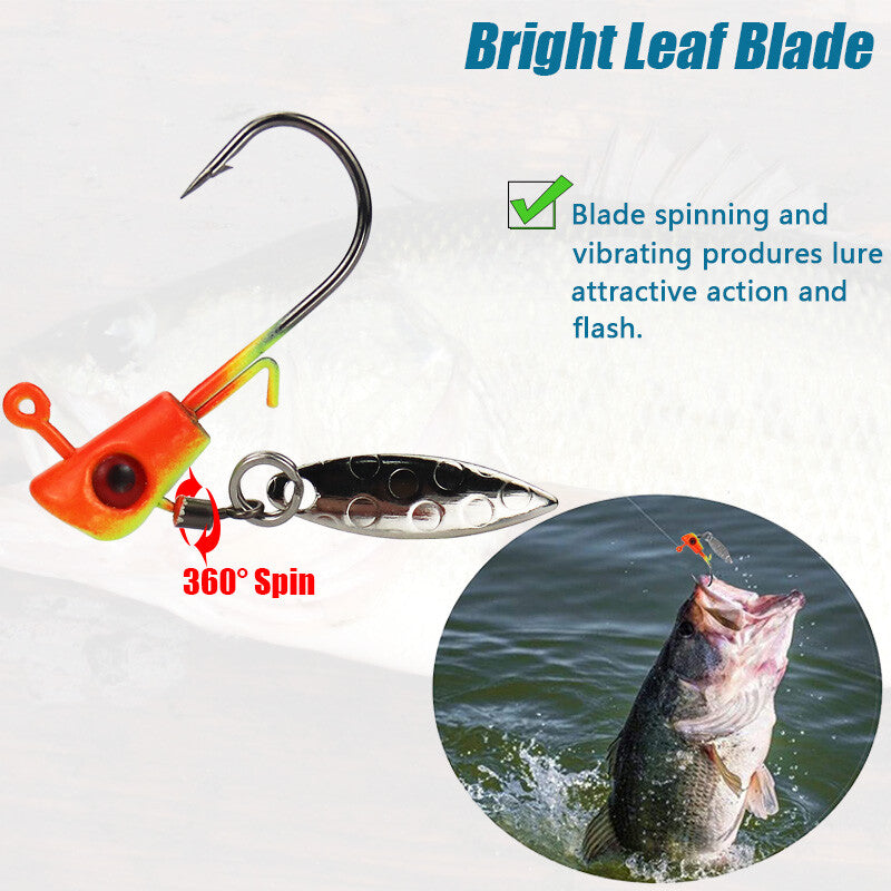20Pcs Underspin Shad Jig Heads for Freshwater & Saltwater Fishing