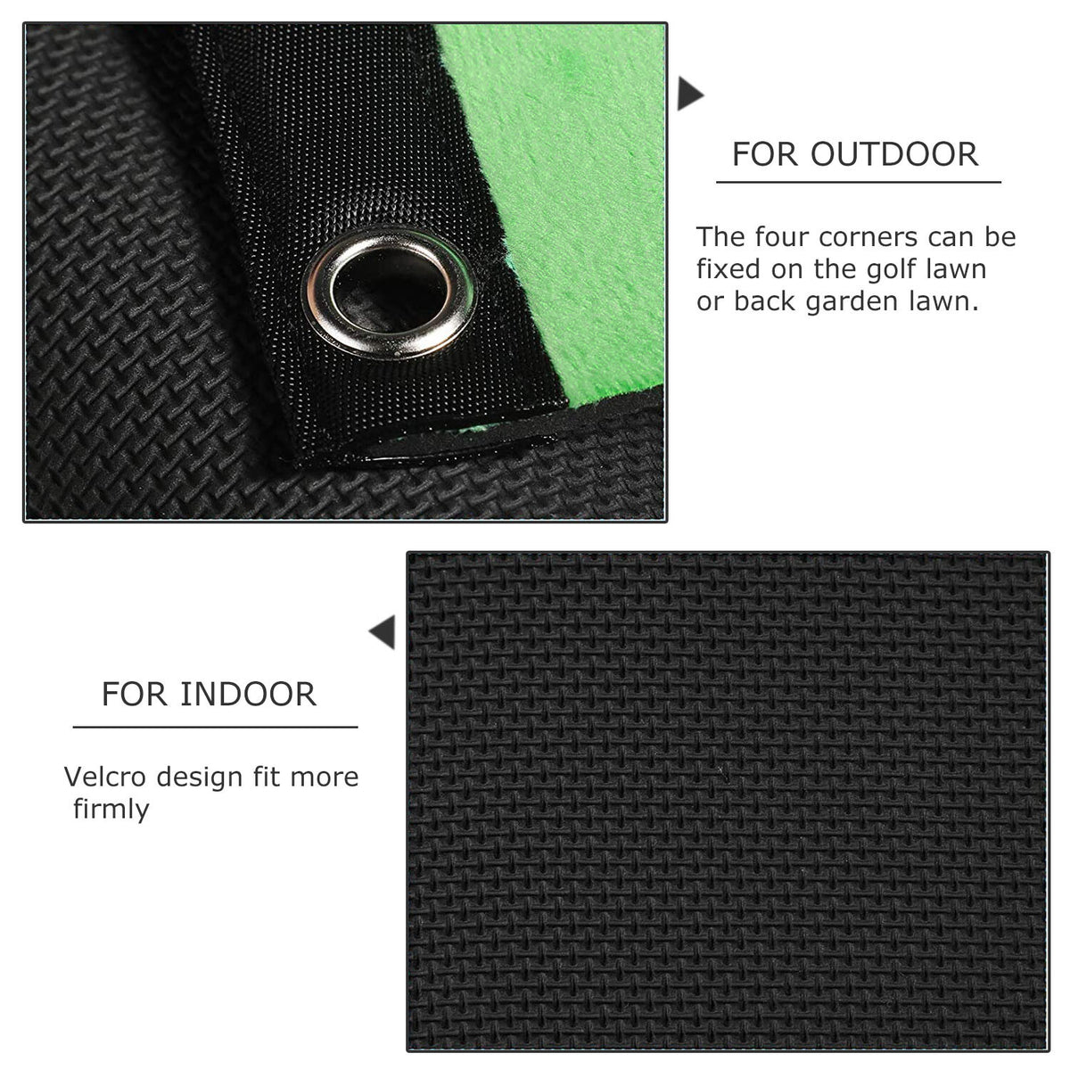 Golf Training Mat Swing Detection Practice Aid with Balls & Carrying Bag