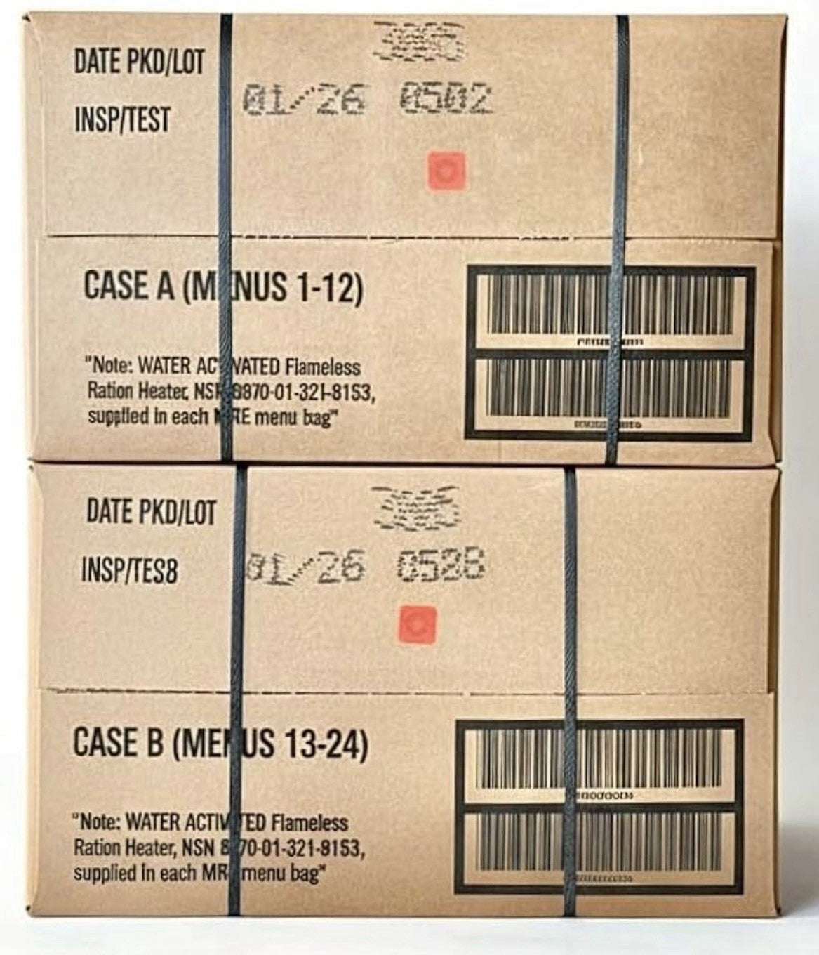 Military MRE Meals Case Pack - Ready to Eat Emergency Food - 24 Meals