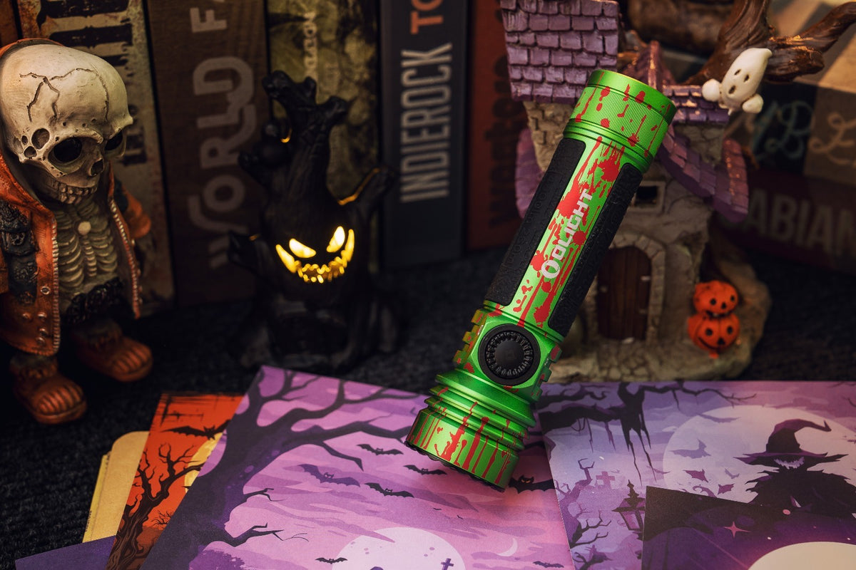 High Power LED Flashlight 4600 Lumens with Holster - Zombie Green, Waterproof, Heavy Duty