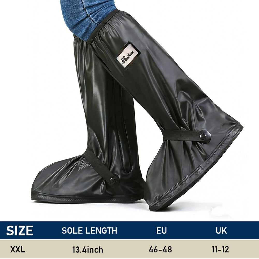 All-Season Waterproof Shoe Covers - Reusable Rubber Rain Boot Protectors