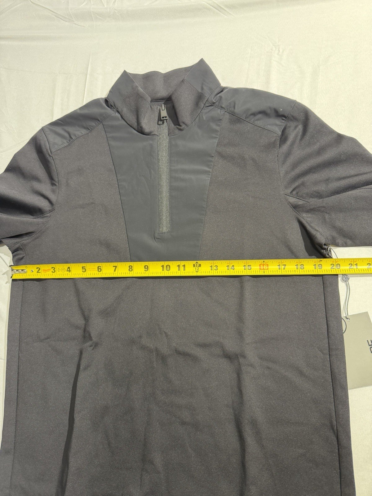 Men's Brushed Quarter Zip Golf Jacket - Onyx Black, Size Small