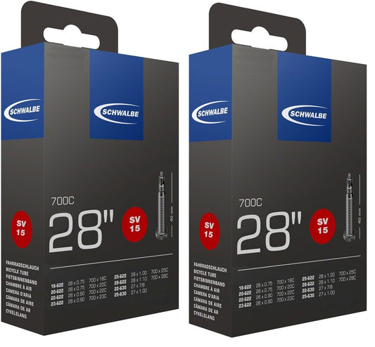 2 or 4 Pack Bicycle Inner Tubes 700x18-28mm with 40mm Presta Valve