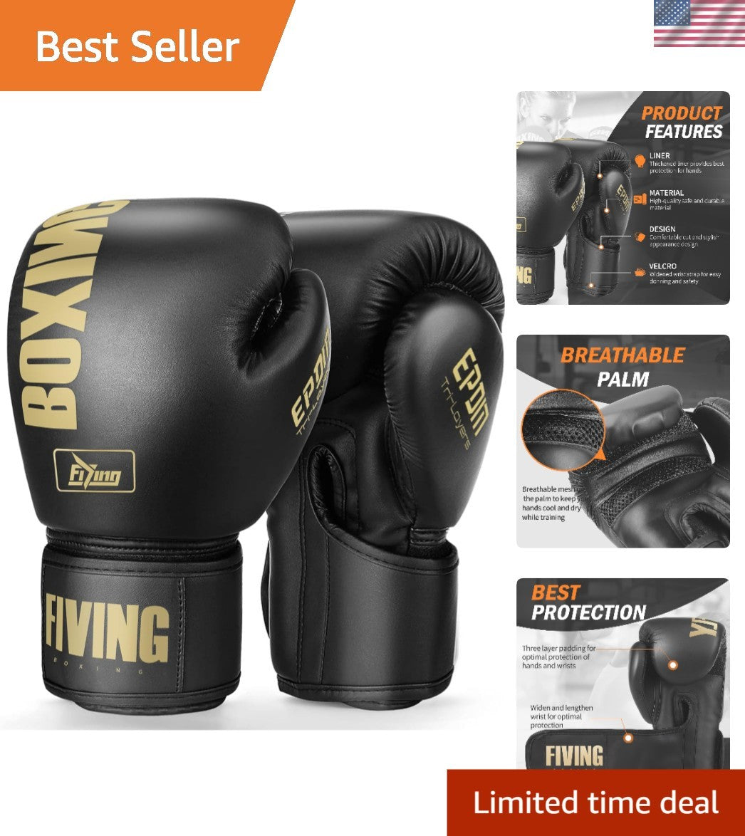 10oz Boxing Gloves for Men & Women - Durable, Breathable & Stylish