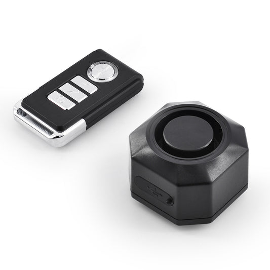 Wireless Bike Alarm System with Remote, Vibration Detection & Waterproof USB Rechargeable