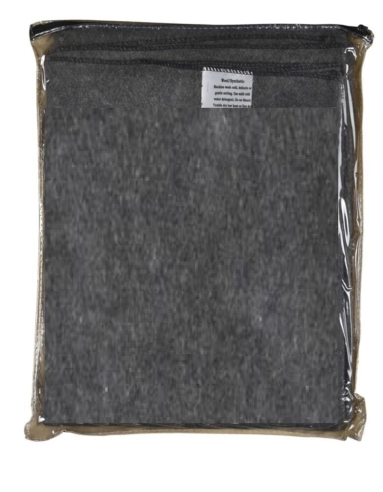 Outdoor Wool Blanket 51x80 Inch Camping & Survival Warm Cover Grey