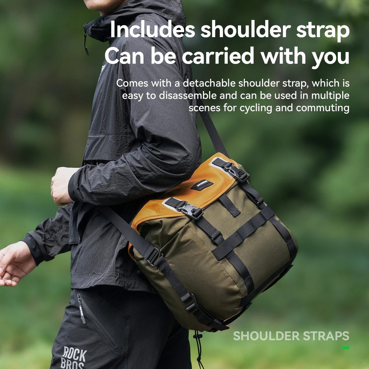 Waterproof Bike Handlebar Bag 24L Expandable Cycling Front Storage
