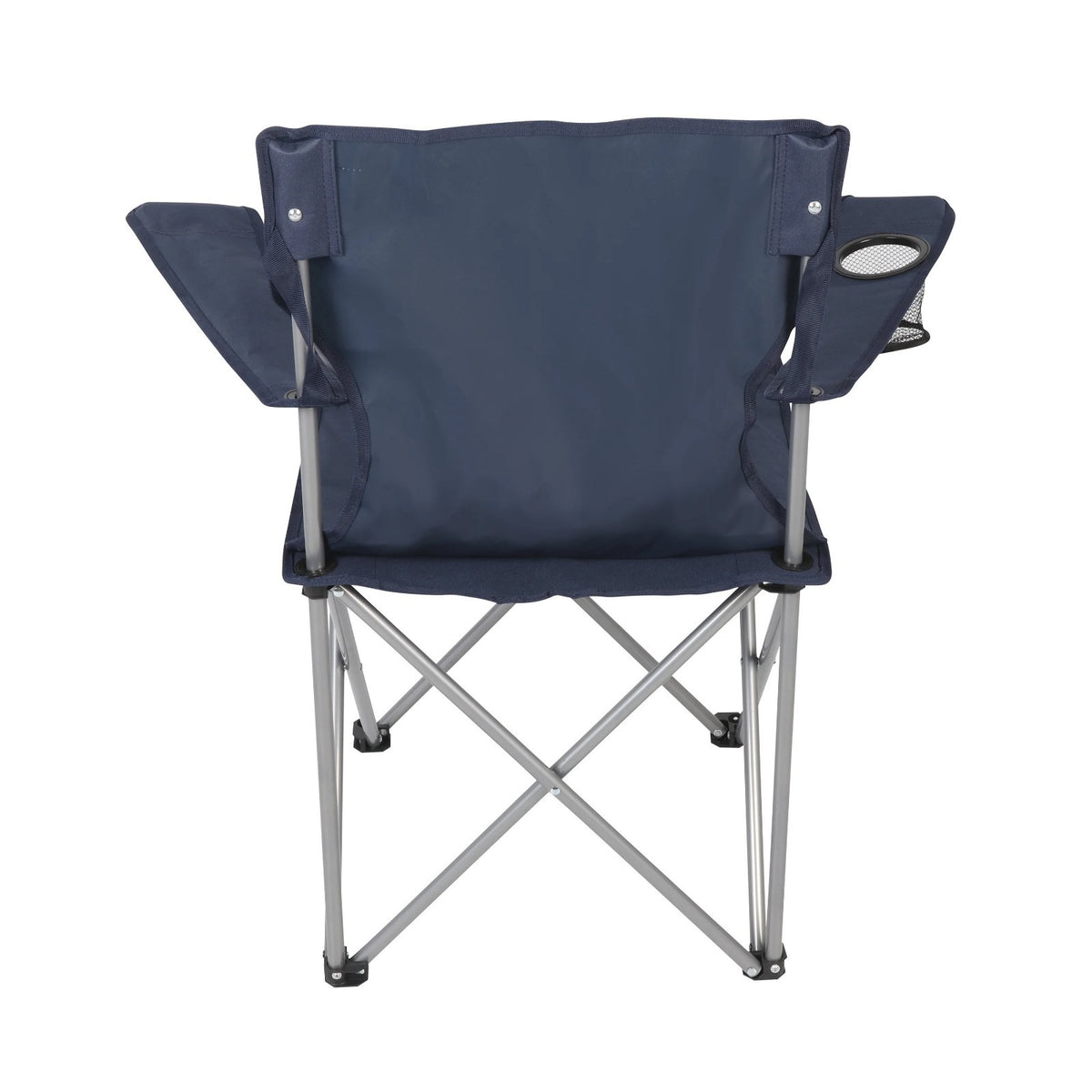 Portable Folding Camping Chair with Cup Holder - Dark Blue, 225 lbs Capacity