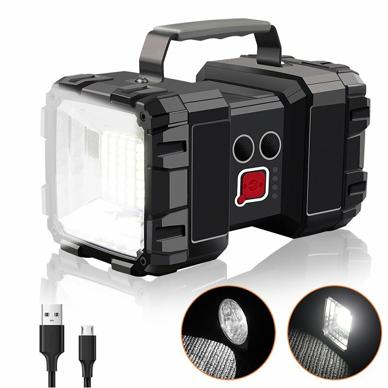Rechargeable LED Searchlight Flashlight Portable Handheld Spotlight 100000LM