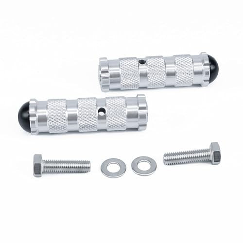 Universal 8mm Motorcycle Foot Pegs with Bolts - Anti-Slip Aluminum Pedals