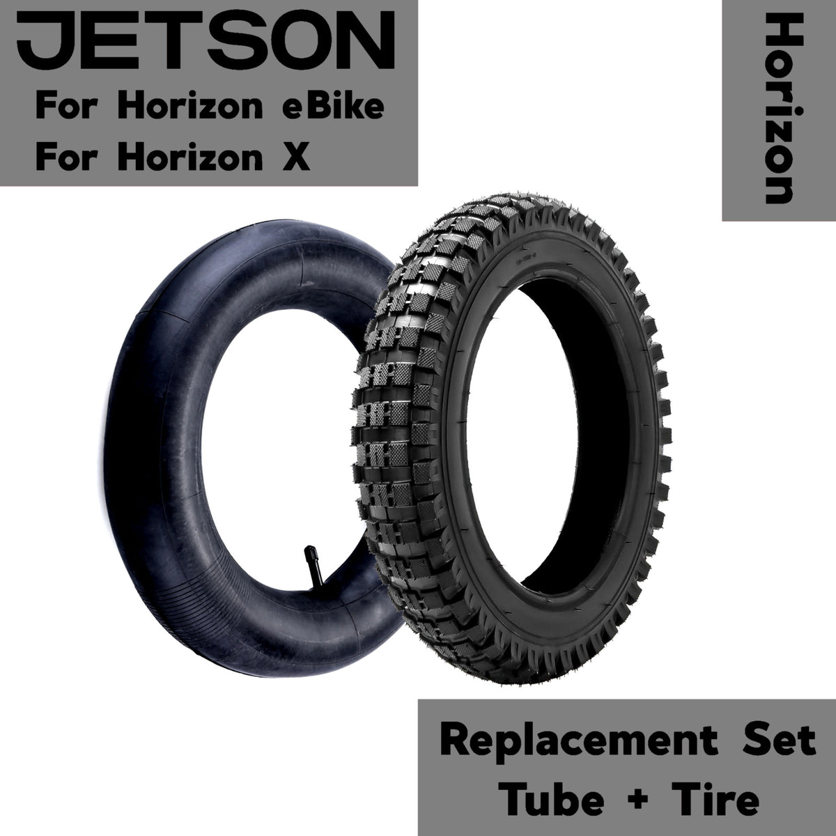 Electric Dirt Bike Tire Replacement Inner Tube & Outer Tire Kit for Jetson Horizon X