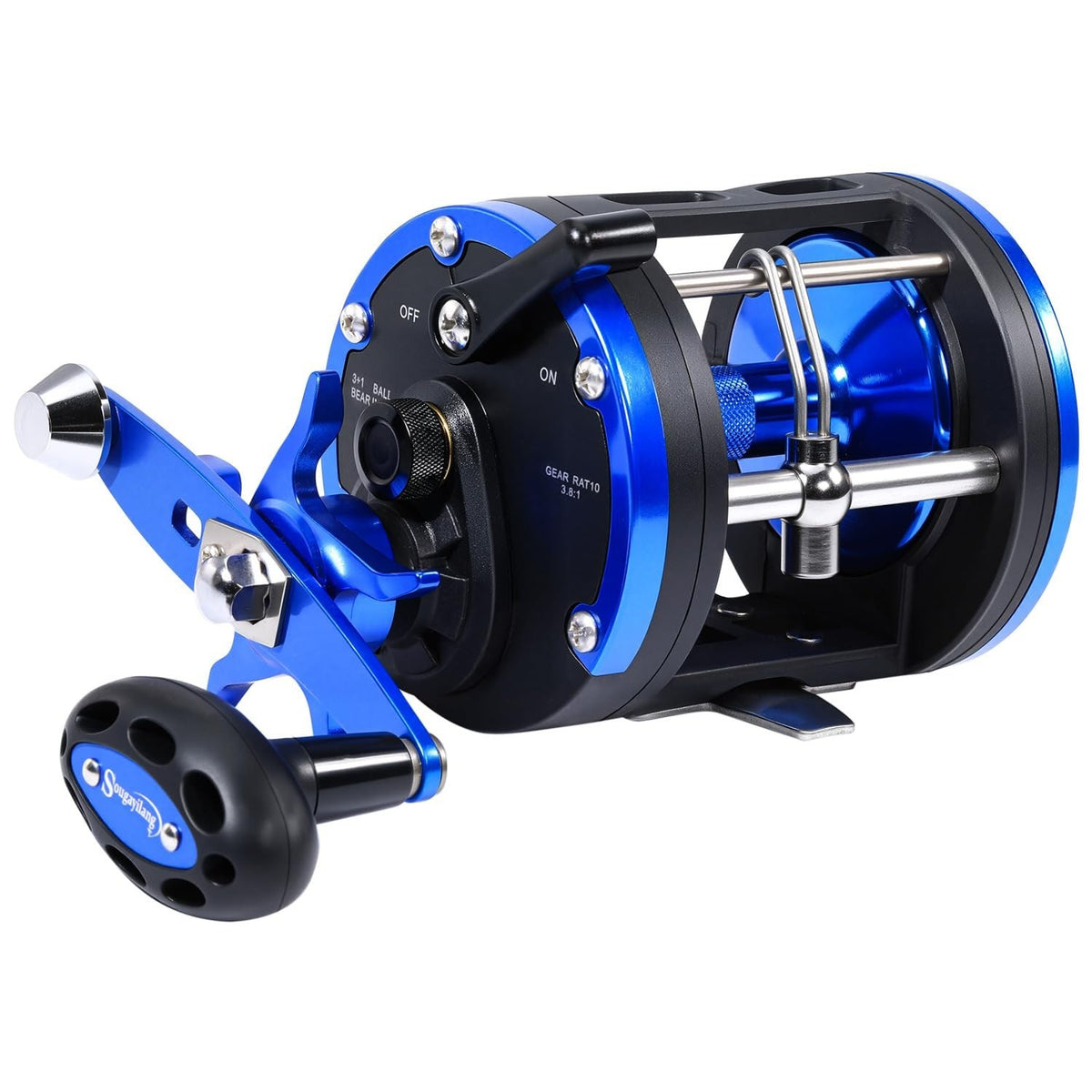 Heavy Duty Saltwater Trolling Reel - Smooth Drag, Corrosion Resistant, Large Line Capacity