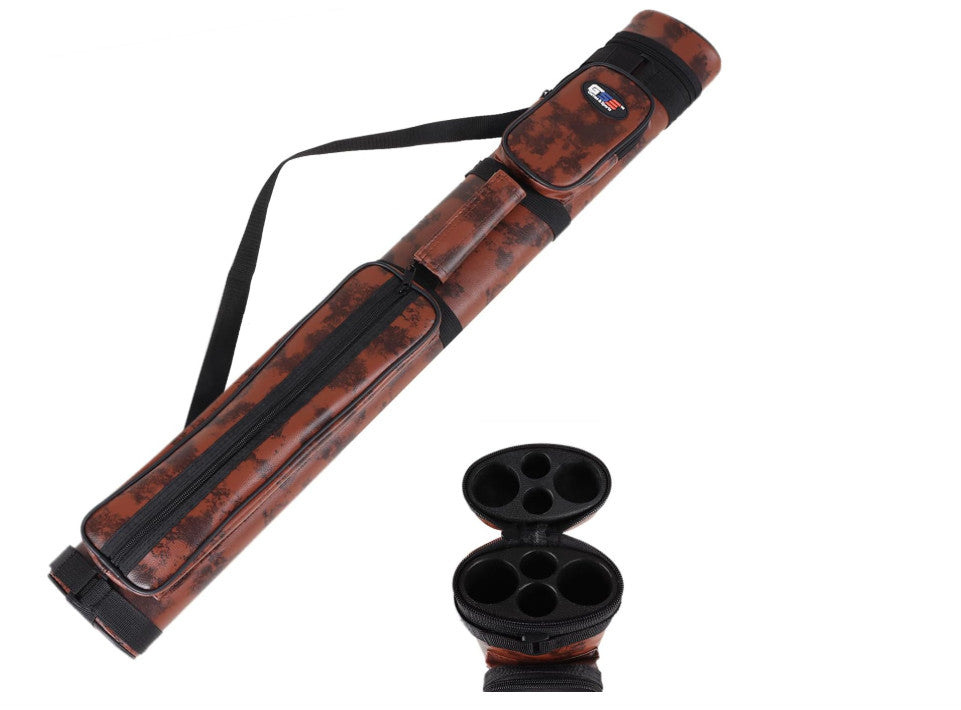 2x2 Oval Billiard Cue Case Holds 2 Butts & 2 Shafts, Leatherette, 32 x 4.33 x 2.56 in