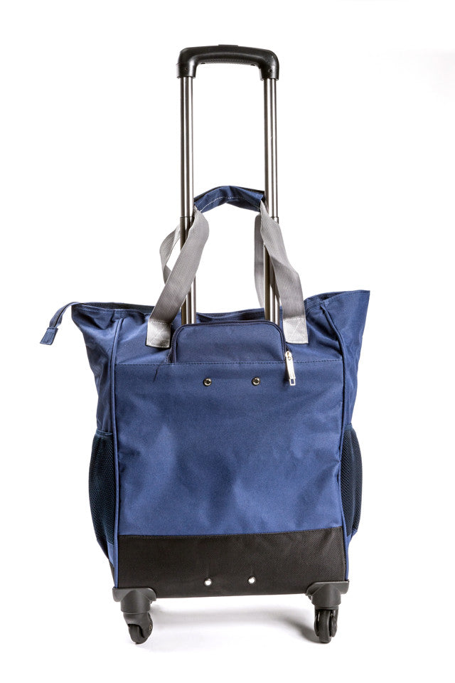 Wheeled Shopping Tote Bag with Wheels - Lightweight, Durable, Spacious